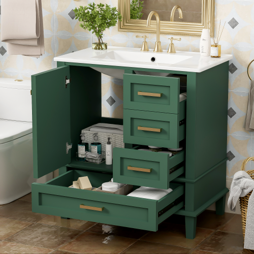 30" Bathroom Vanity Set with Sink Combo and Soft Closing Door