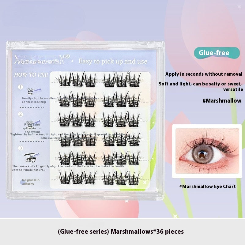 Glue-Free Self-Adhesive Small Flame False Eyelashes - Multiple Styles