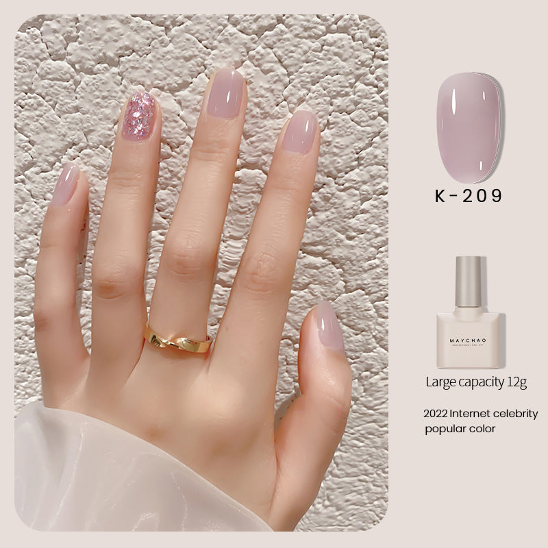 Transparent Jade Nude Nail Polish - 12ml Long-Lasting