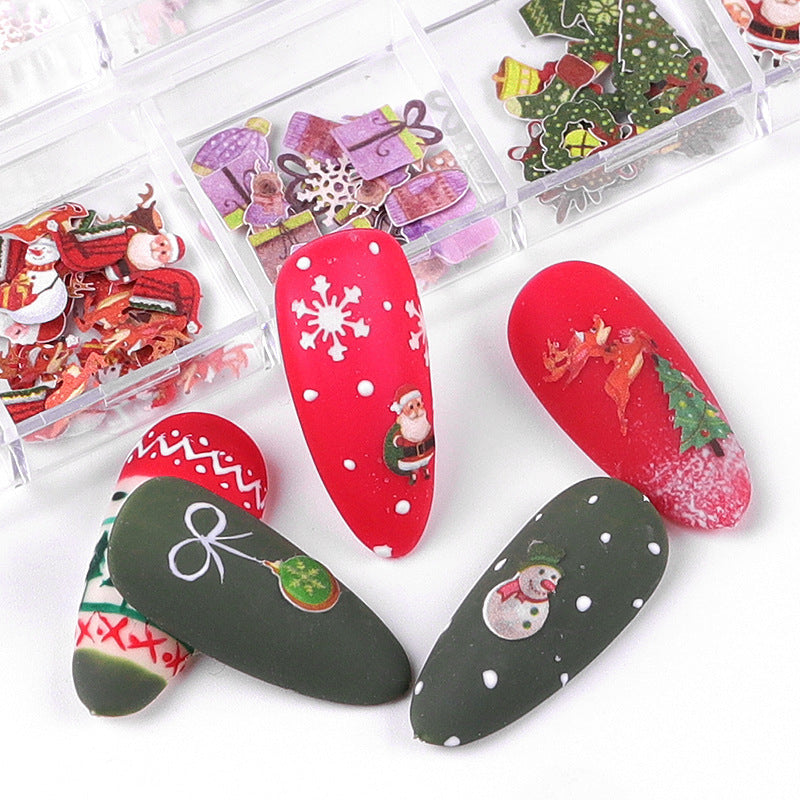 Nail Art Ornament Set - Wood Pulp Butterfly & Flower Design