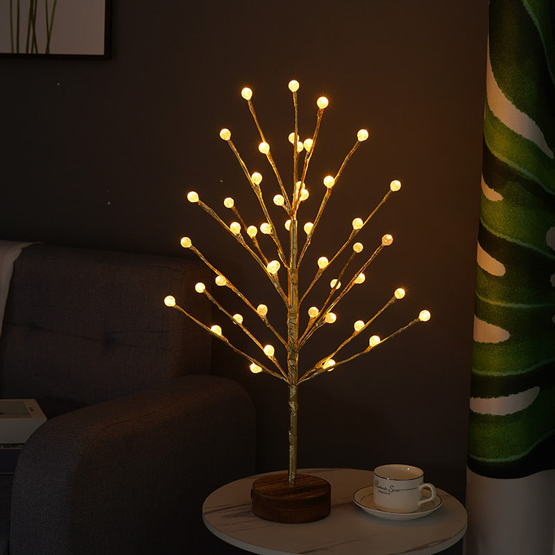LED Crack Bead Tree Lights for Christmas Party Landscape Decor - Warm Light