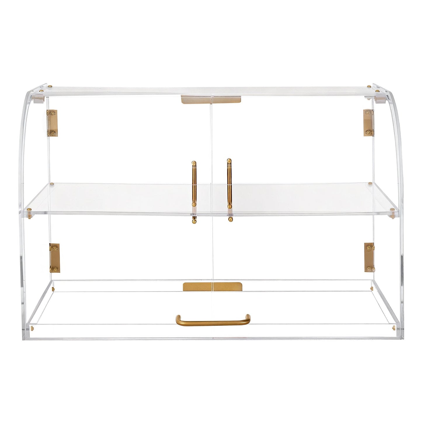 2-Tier Commercial Bakery Display Case - Clear Acrylic Pastry & Cake Counter for Kitchen & Party