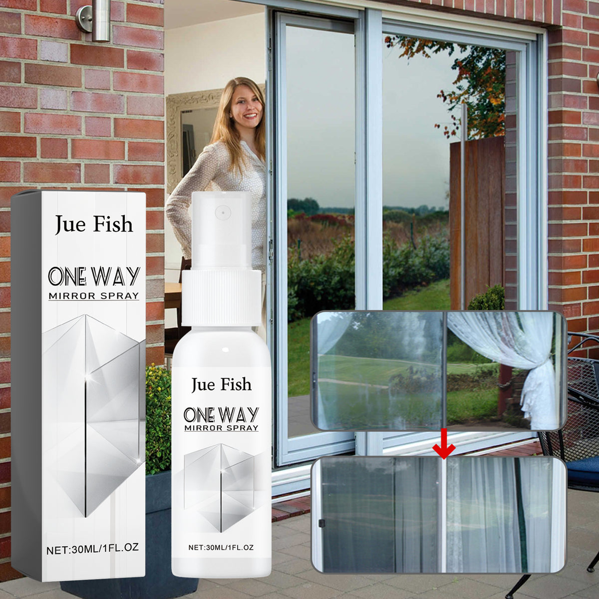 Reflective One-Way Mirror Spray for Windows & Glass - 30ml