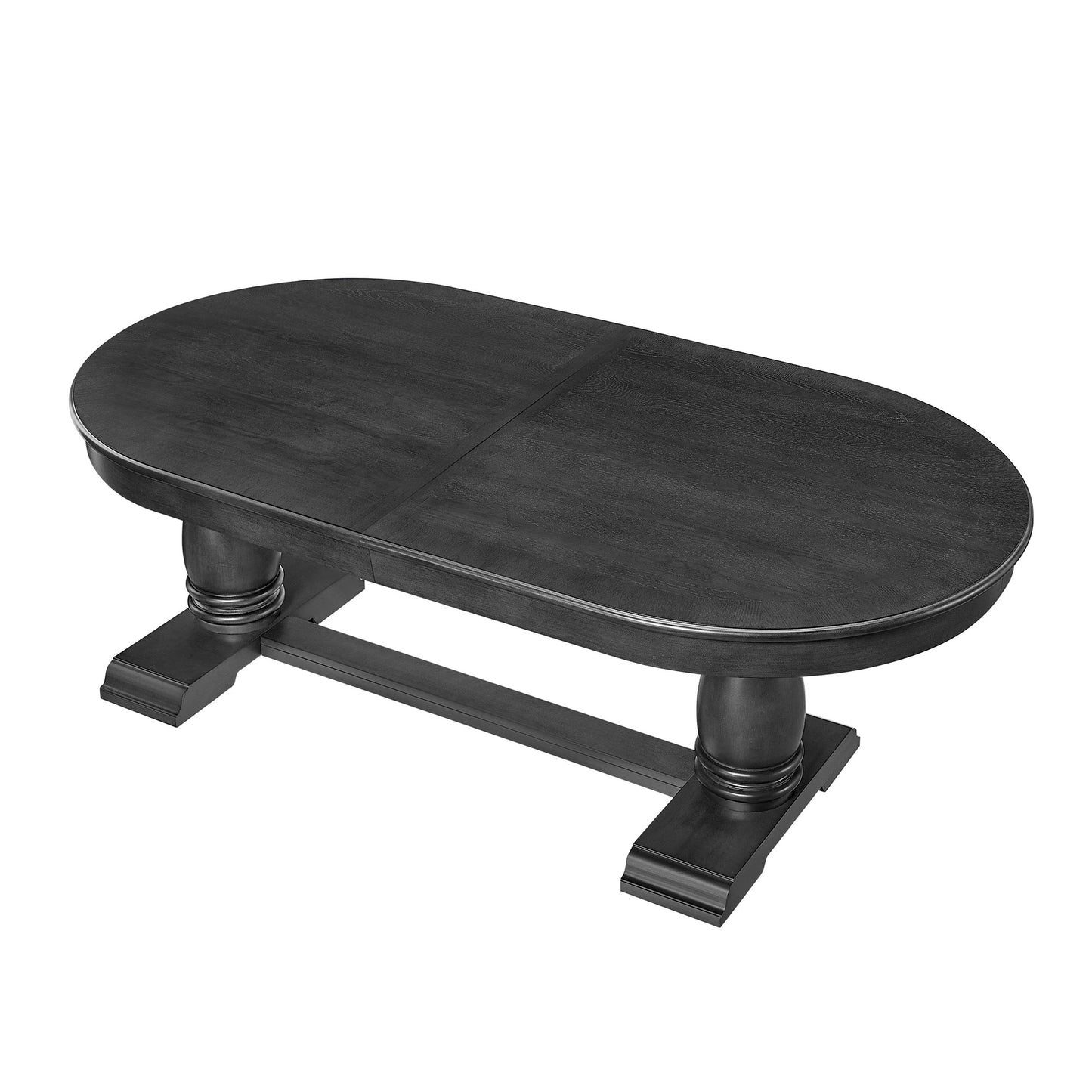 94 Inch Extendable Wooden Dining Table for 6 - Dark Oak