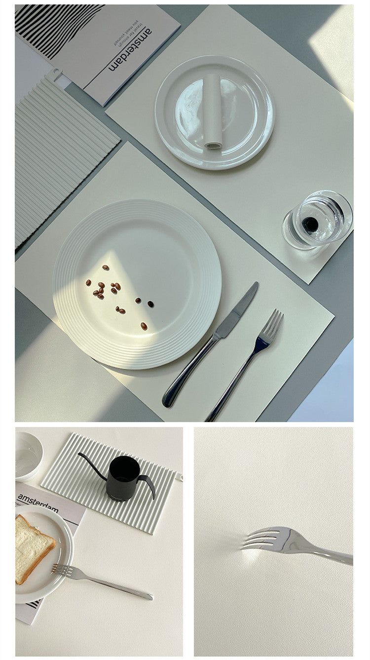 Waterproof Anti-Scald Leather Placemat for Nordic & Western Food