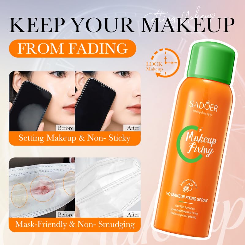 Vitamin C Makeup Setting Spray - 150ml Long-Lasting Hydrating Mist