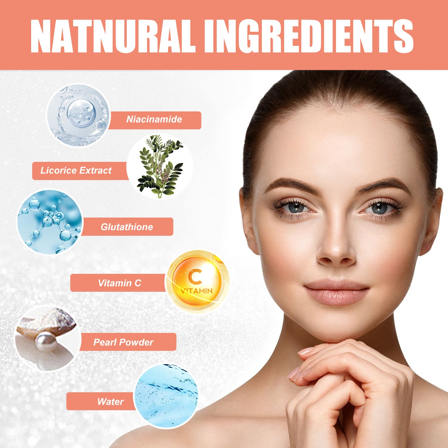 Brightening Facial Cream with Niacinamide & Glutathione - Multiple Sizes