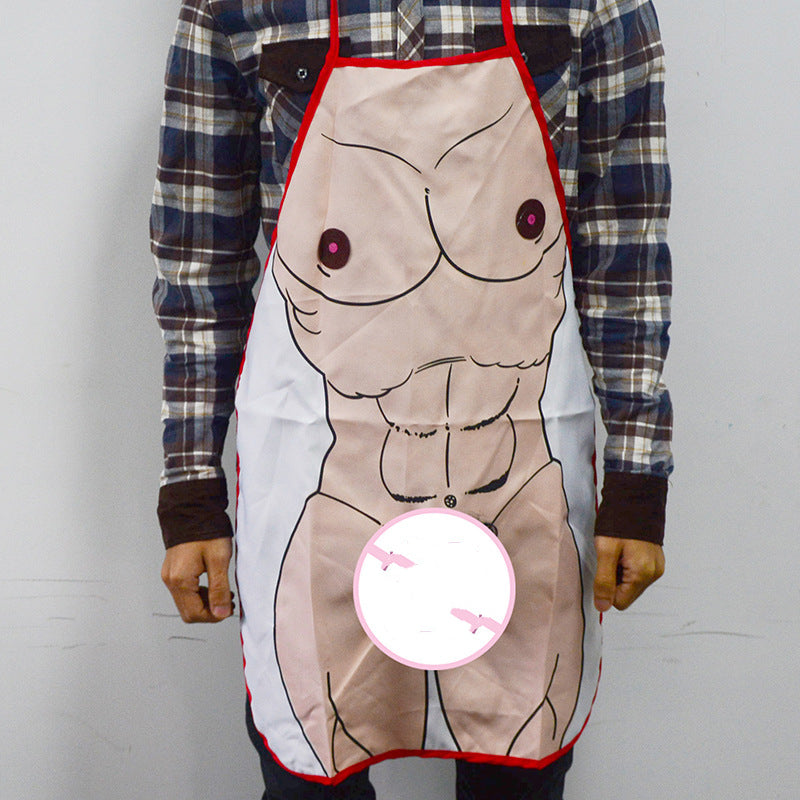 Funny Bachelor Party Apron - Spoof Trick Gift for Groomsmen 70x48cm