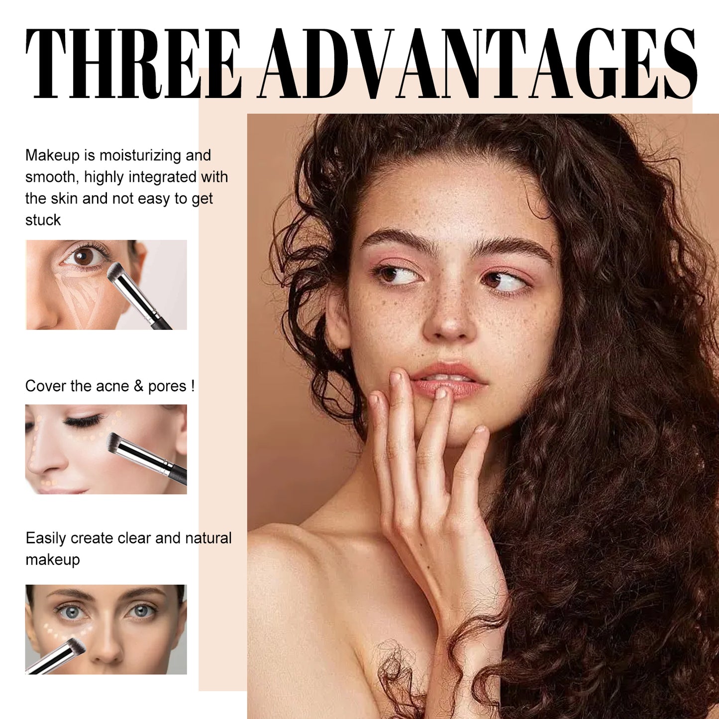 Full Coverage Facial Concealer for Dark Circles and Blemishes