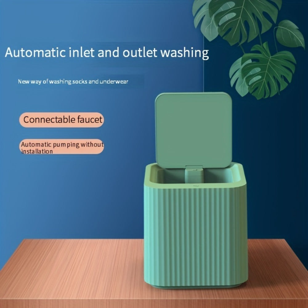 Mini Fully Automatic Washing Machine for Baby Clothes & Socks - Compact Dormitory Laundry
