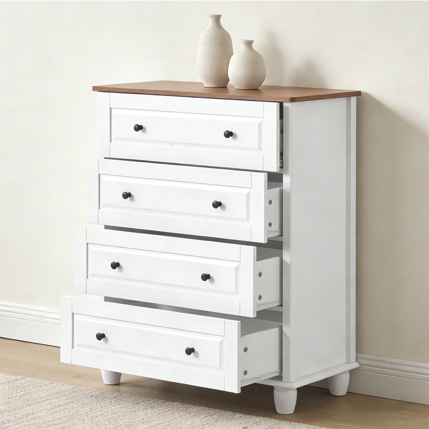 Modern Dresser With 4 Drawers Painting Crafts Cabinet 36.7in Height