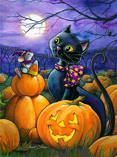 Halloween Diamond Painting Kit - Full Square Cartoon Embroidery Cross Stitch