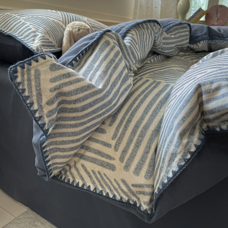Thickened Cotton Duvet Cover Set for Fall and Winter - Modern & Minimalist