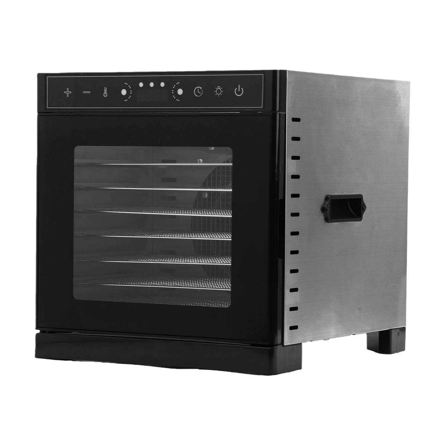 Food Dehydrator With Viewing Window, 8 Stainless Steel Trays Dryer,