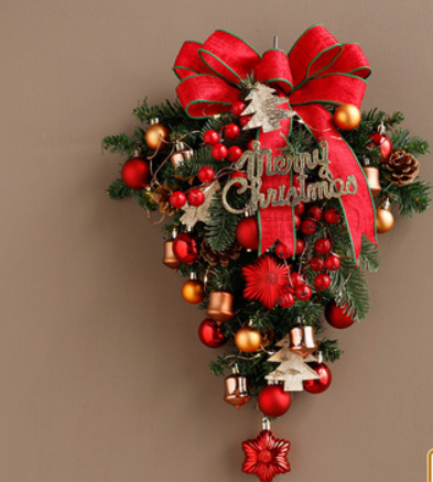 Christmas Wreath Door Wall Hanging Decoration for Festive Home Decor