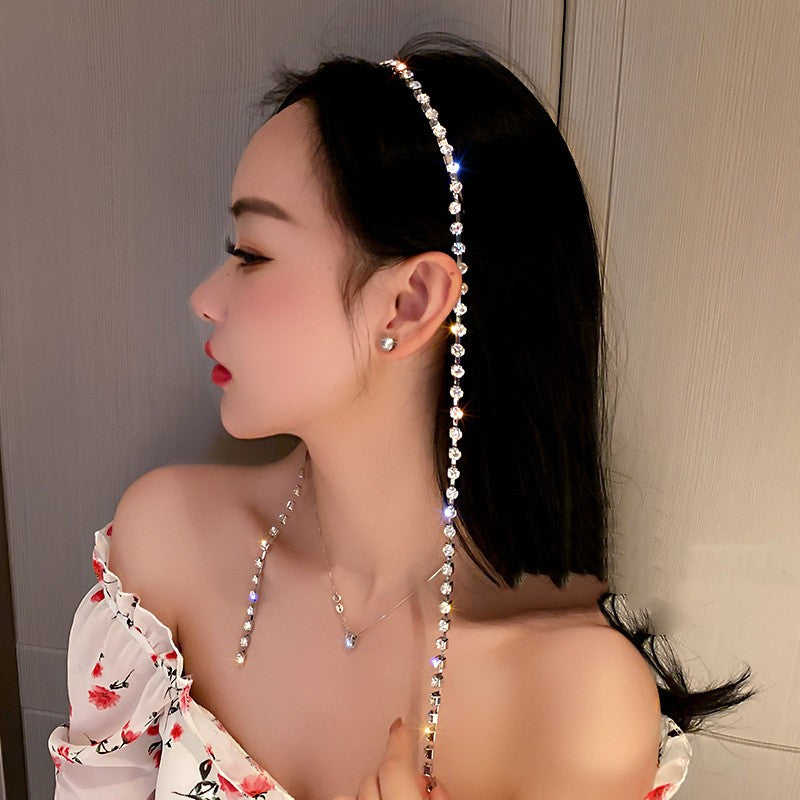 Retro Geometric Plaid Metal Hairband - XN136A