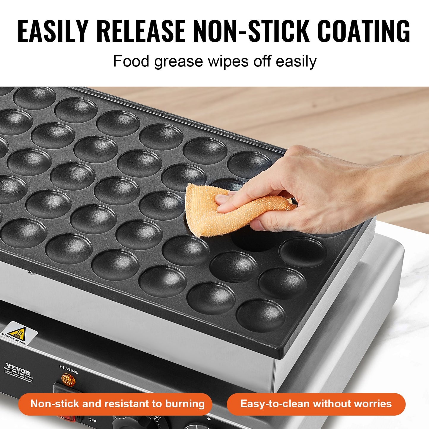 50PCS Mini Dutch Pancake Maker Commercial Dorayaki Baker 1700W - Kitchen Appliance