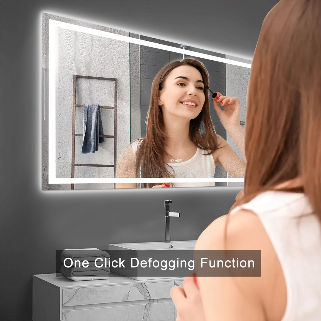 72x36 LED Bathroom Mirror - Anti-Fog & Touch Sensor Lighted