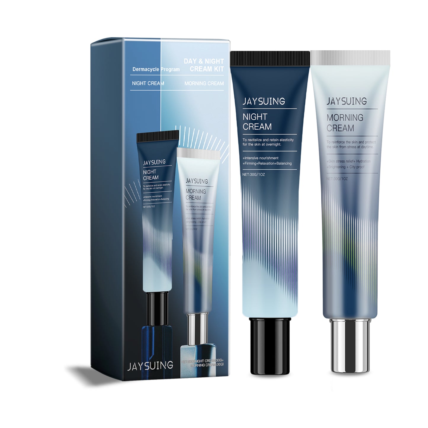 Day & Night Facial Moisturizing Cream Set - 2 Piece Skin Repair Kit