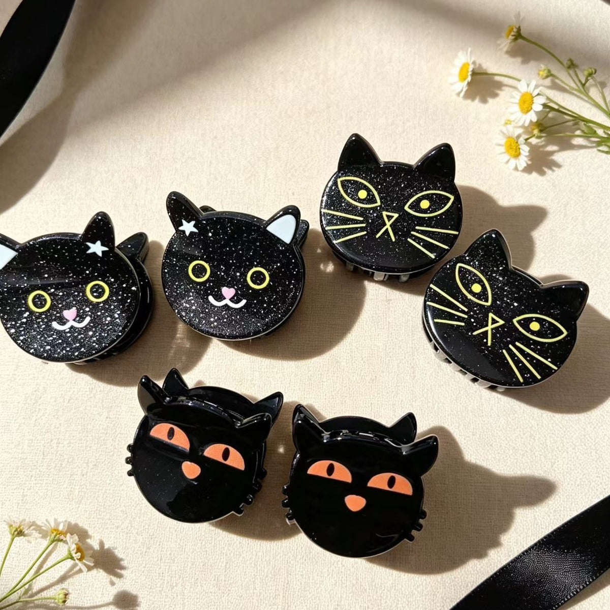 Halloween Hair Clip Set - Bat, Pumpkin & Spider