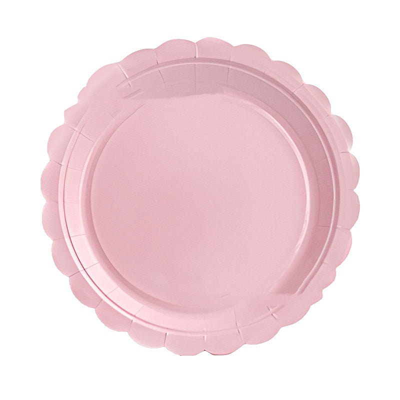 Disposable Party Tableware Set with Lace Accents for Birthdays - 175 Pieces