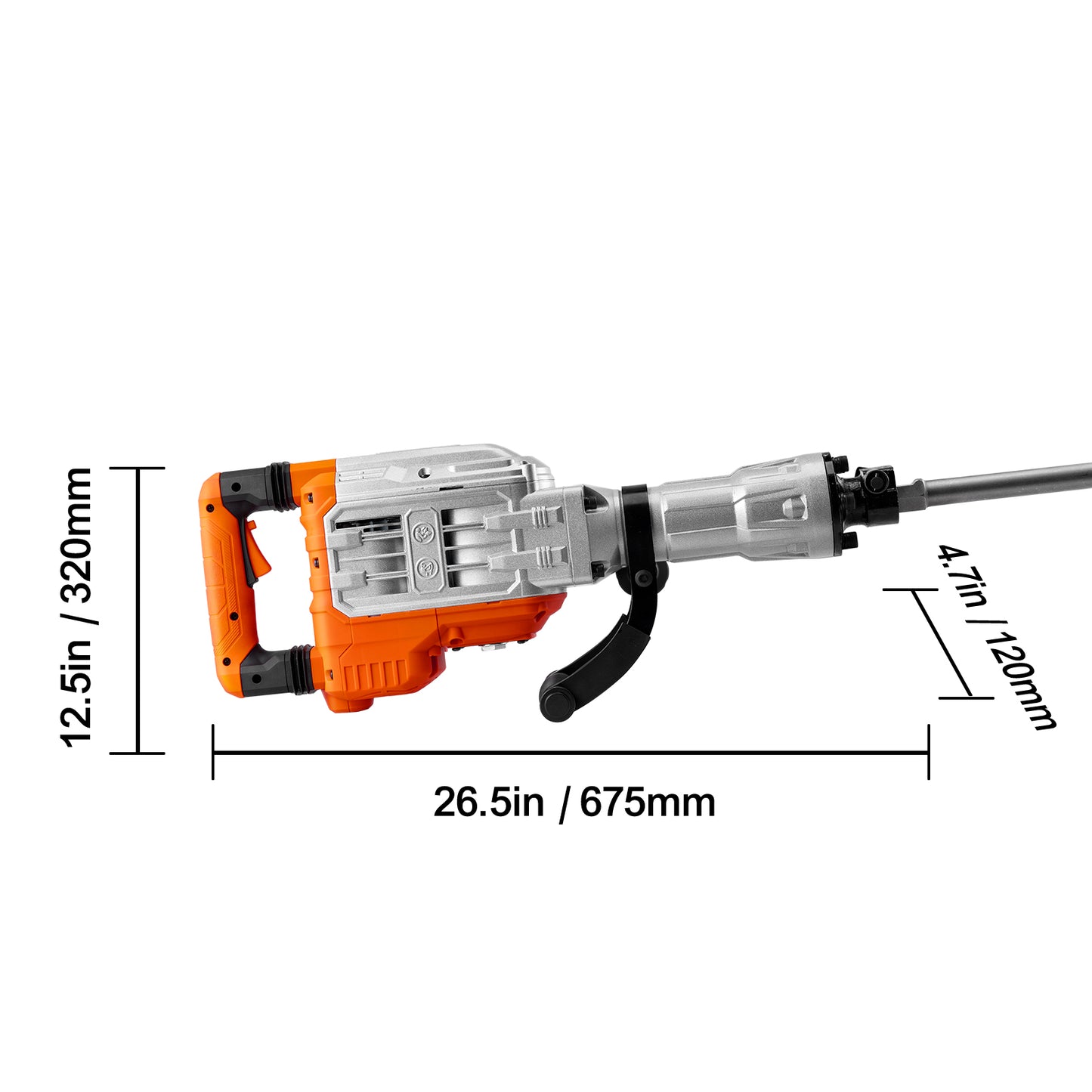 Electric Demolition Jack Hammer 3500W with 2 Chisels Concrete Breaker