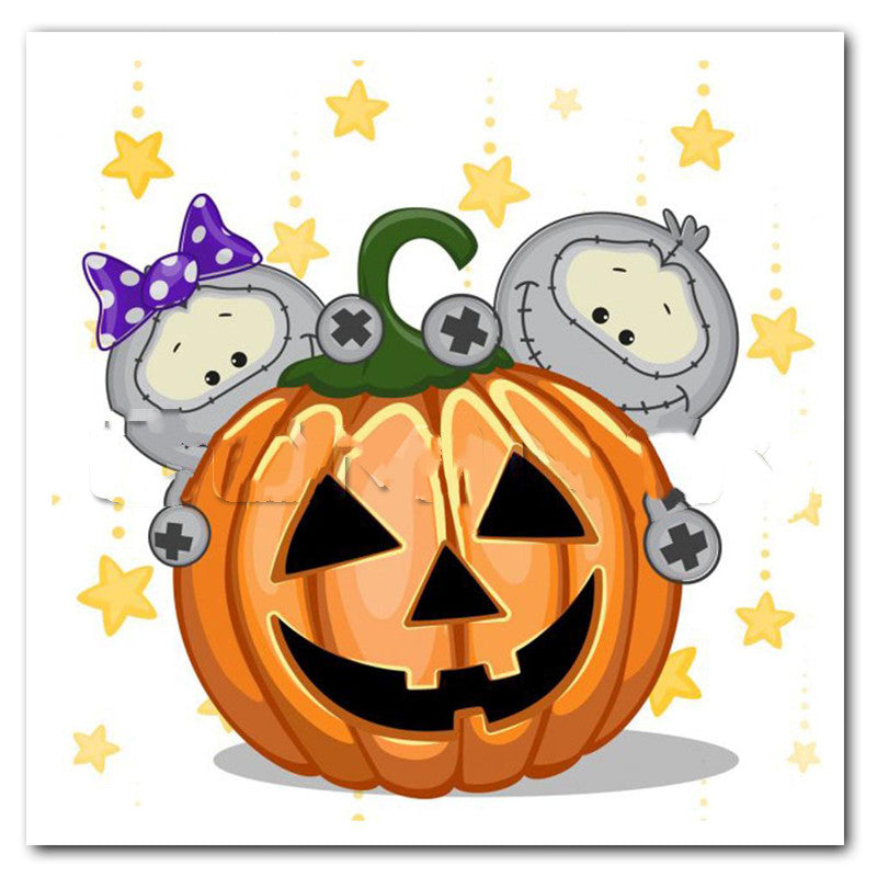 Halloween Cat Diamond Painting Kit - Embroidery Cross Stitch Art for Home Decor