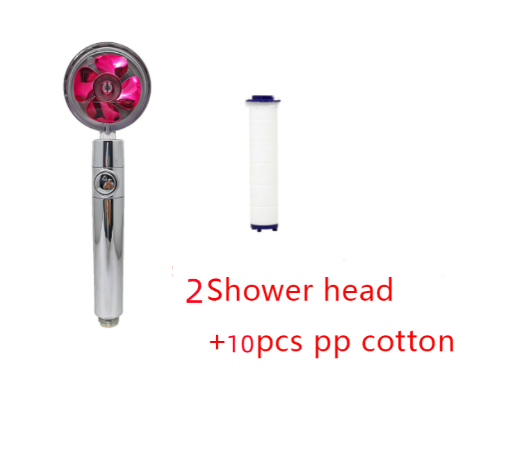 Water Saving Shower Head with Rotating Nozzle and High Pressure Spray