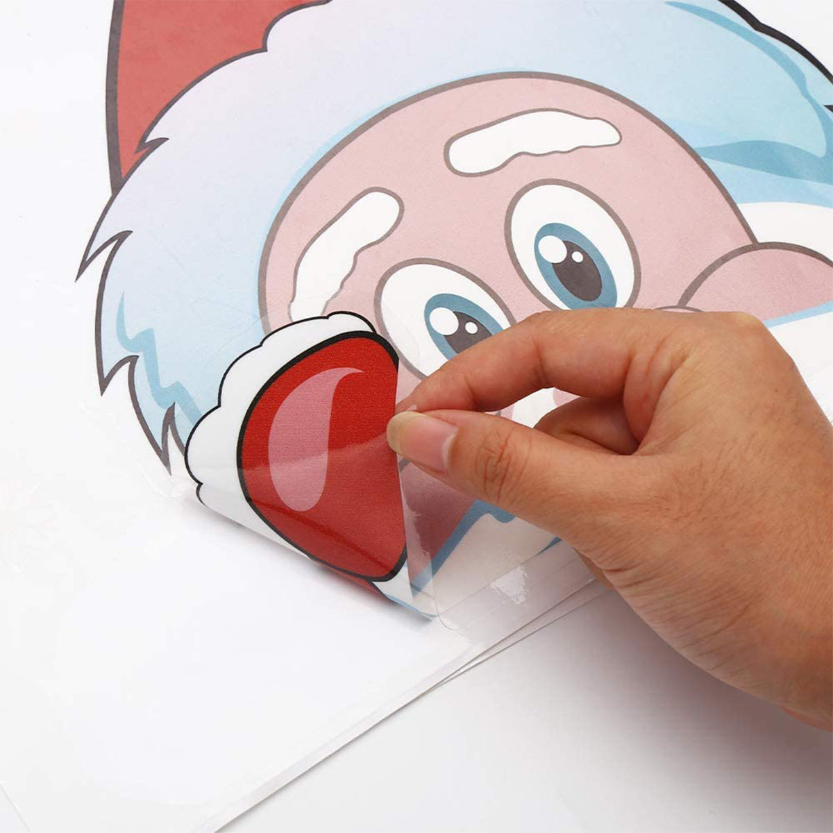 Christmas Snowflake Window Clings - 4 Reusable PVC Stickers