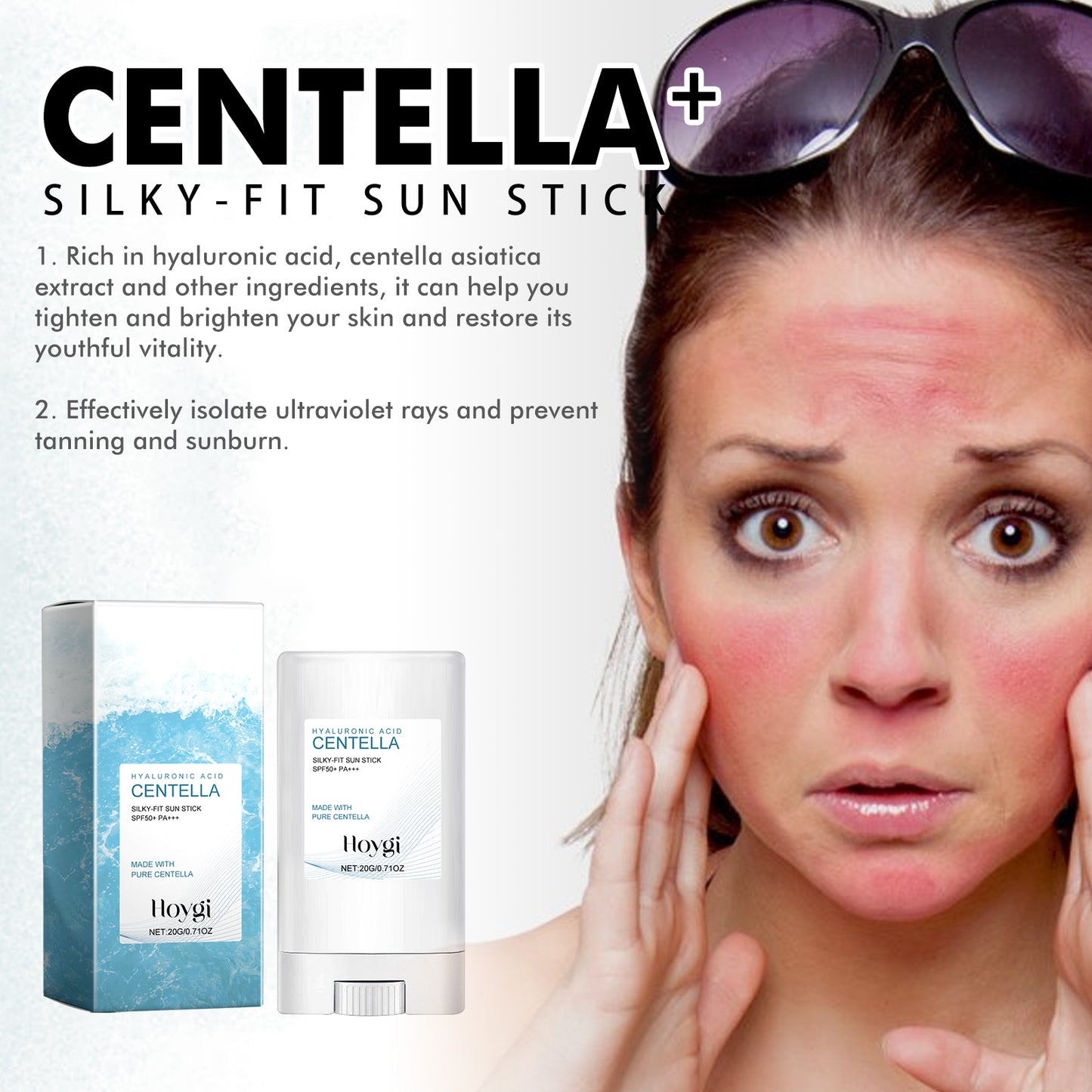 Hyaluronic Acid Sun Protection Stick - Moisturizing Facial & Body Sunscreen