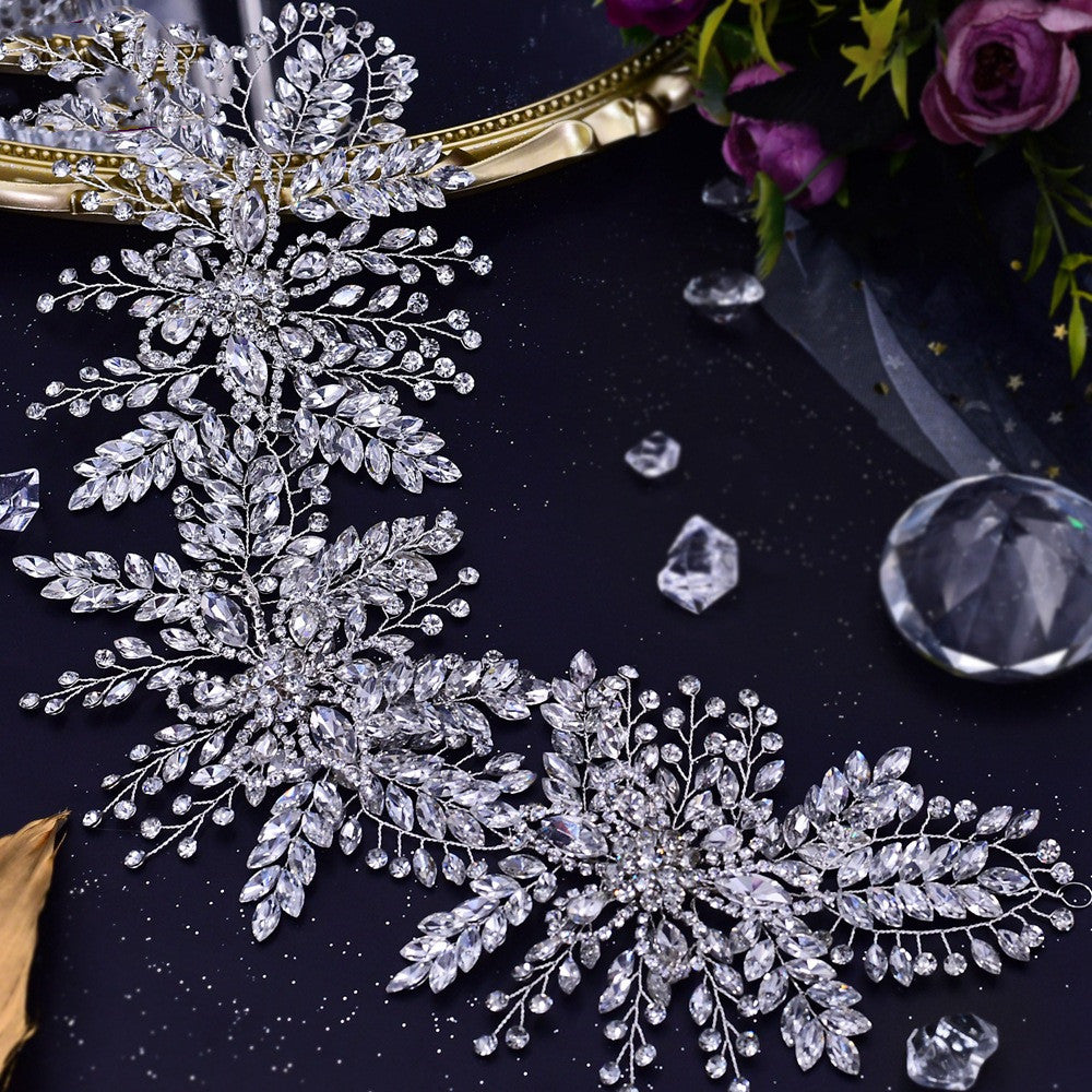 Bridal Wedding Tiara Rhinestone Headband Handmade