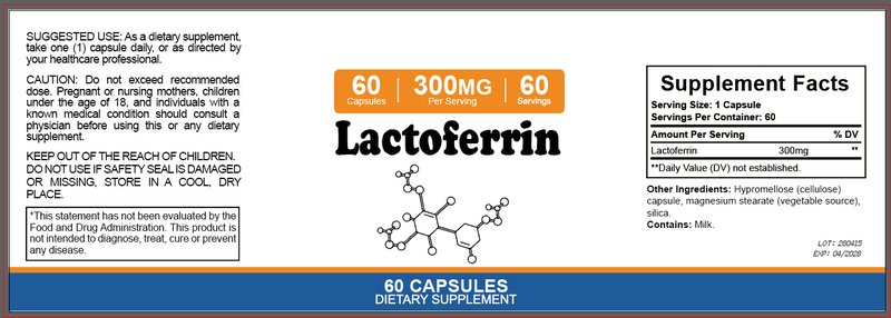 Lactoferrin Capsules - 60 Count