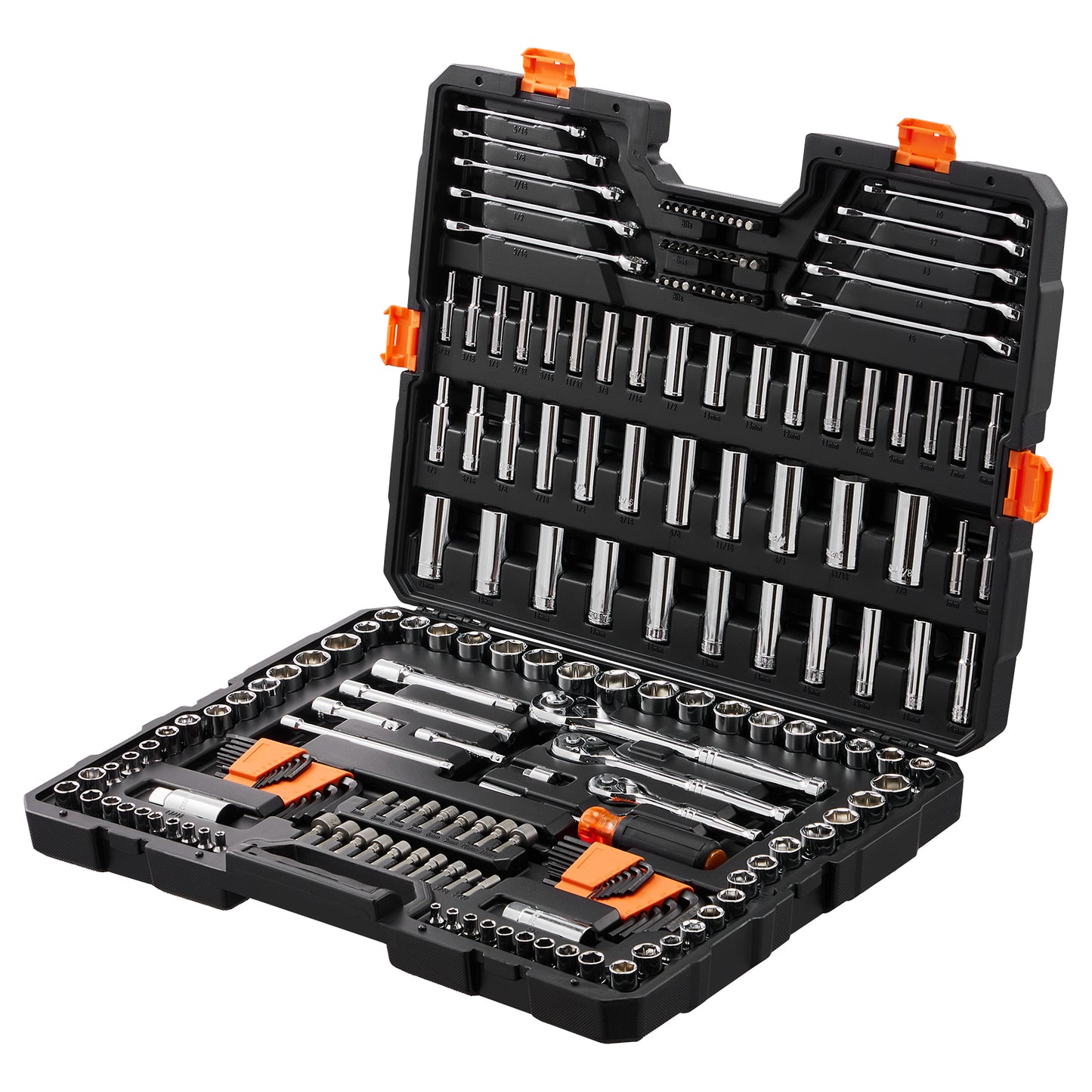 205-Piece Mechanic Tool Set with Sockets Wrenches & Storage Case