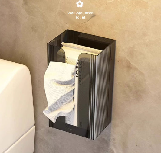Horizontal Transparent Tissue Box for Kitchen Storage - Open Design