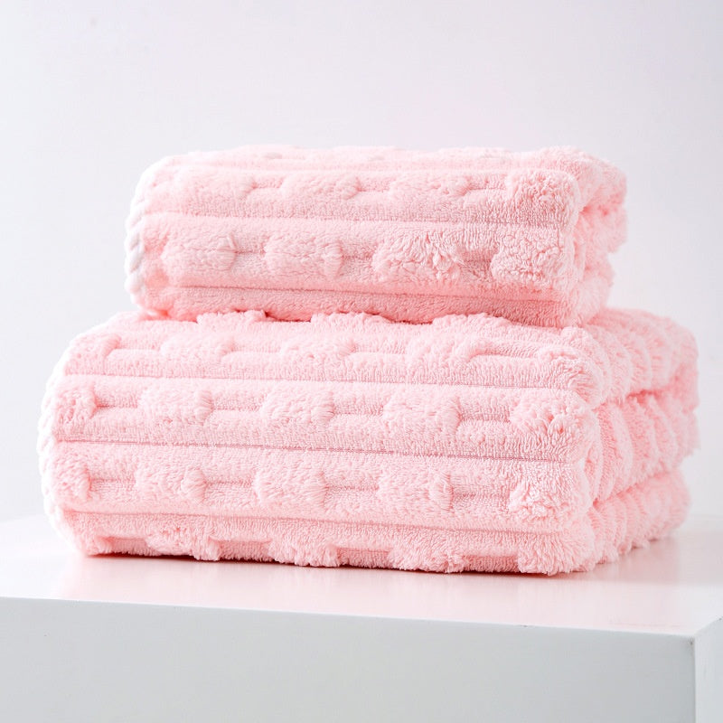 Oversized Face Towel Coral Velvet Thickened & Soft Home Textiles