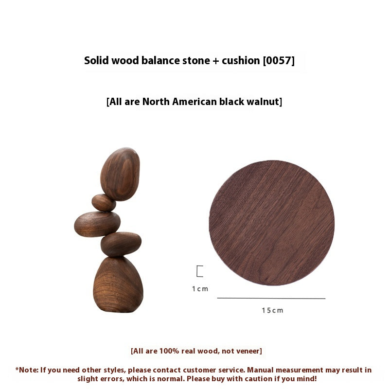 Creative Wooden Balance Rock Decor Set - Housewarming Gift for Home & Garden