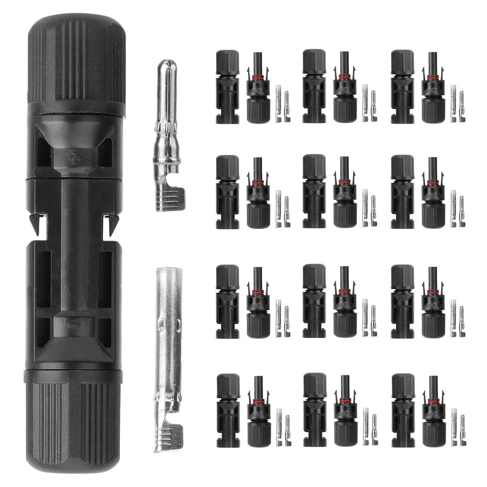 10 Pairs Waterproof Solar Panel Connectors Male Female IP67 Power Adapter