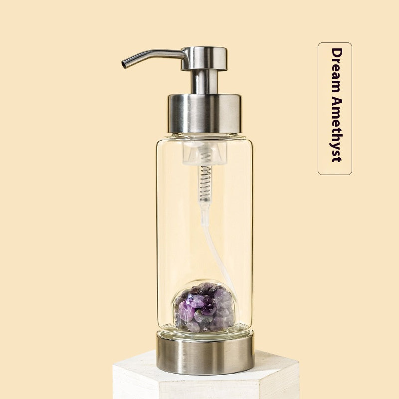 Natural Crystal Gravel Glass Bottle for Home & Garden Storage