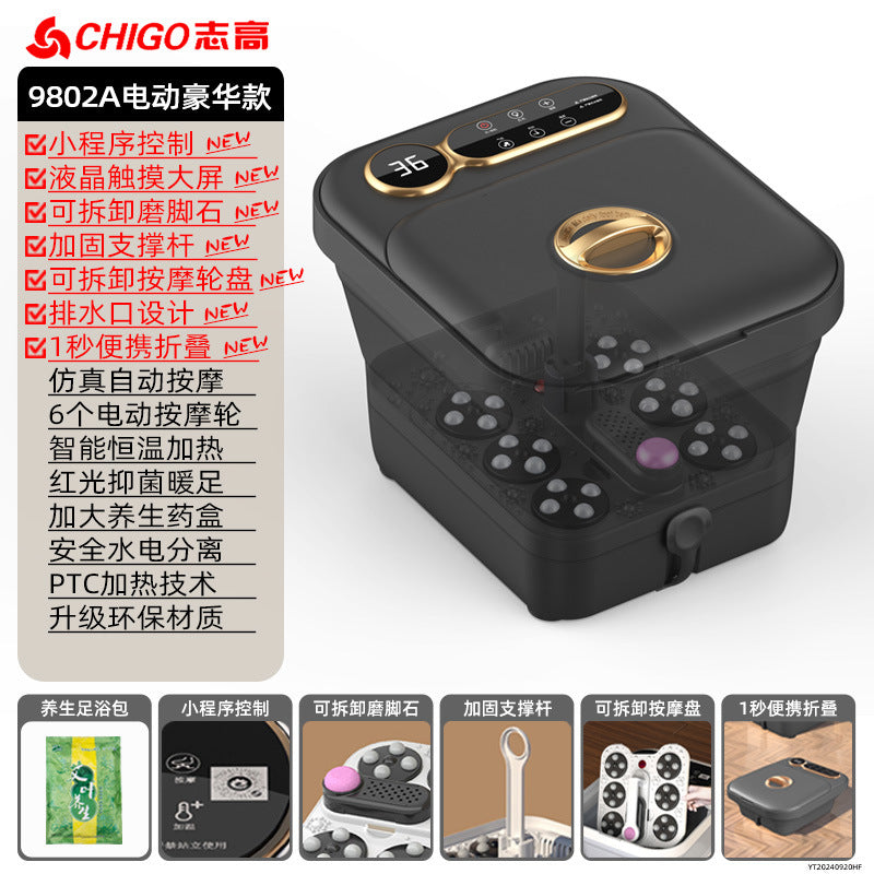 Electric Foot Spa with Heat and Massage - Constant Temperature Foot Basin