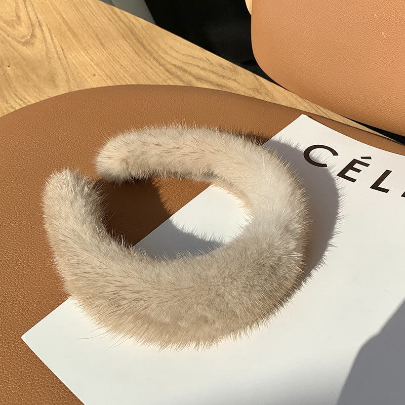 Plush Mink Hair Band - Soft & Fluffy Headband