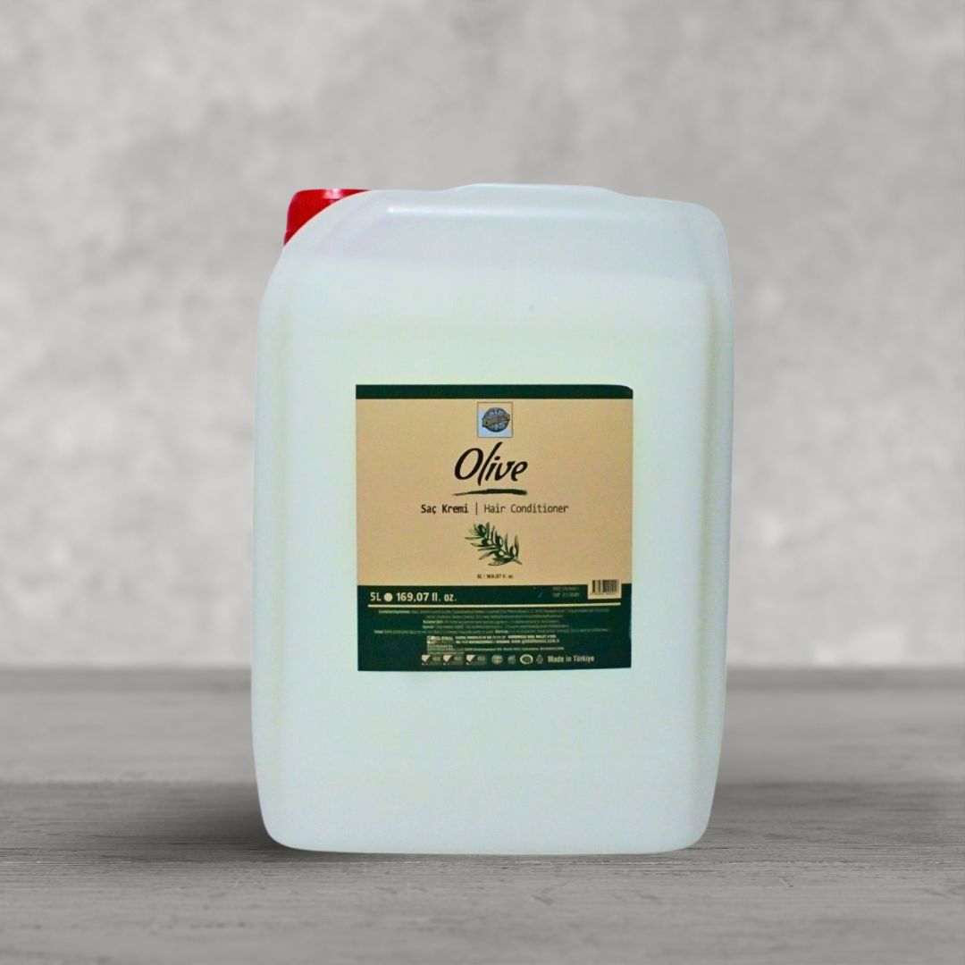 Olive Hair Conditioner - 1.3 Gallon (5L) Bulk Refill for Hotels & Salons