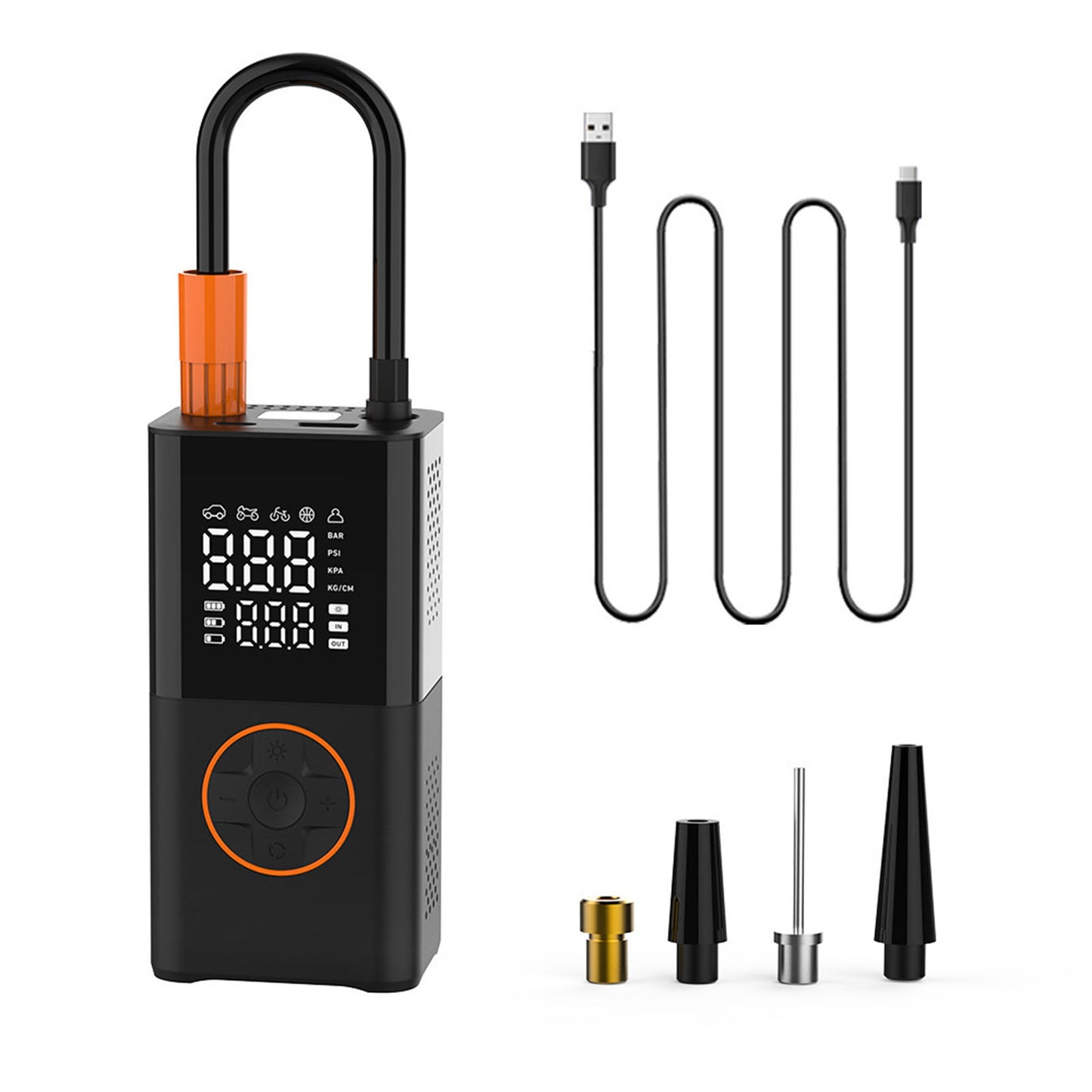 Portable Mini Dual Screen Inflatable Pump