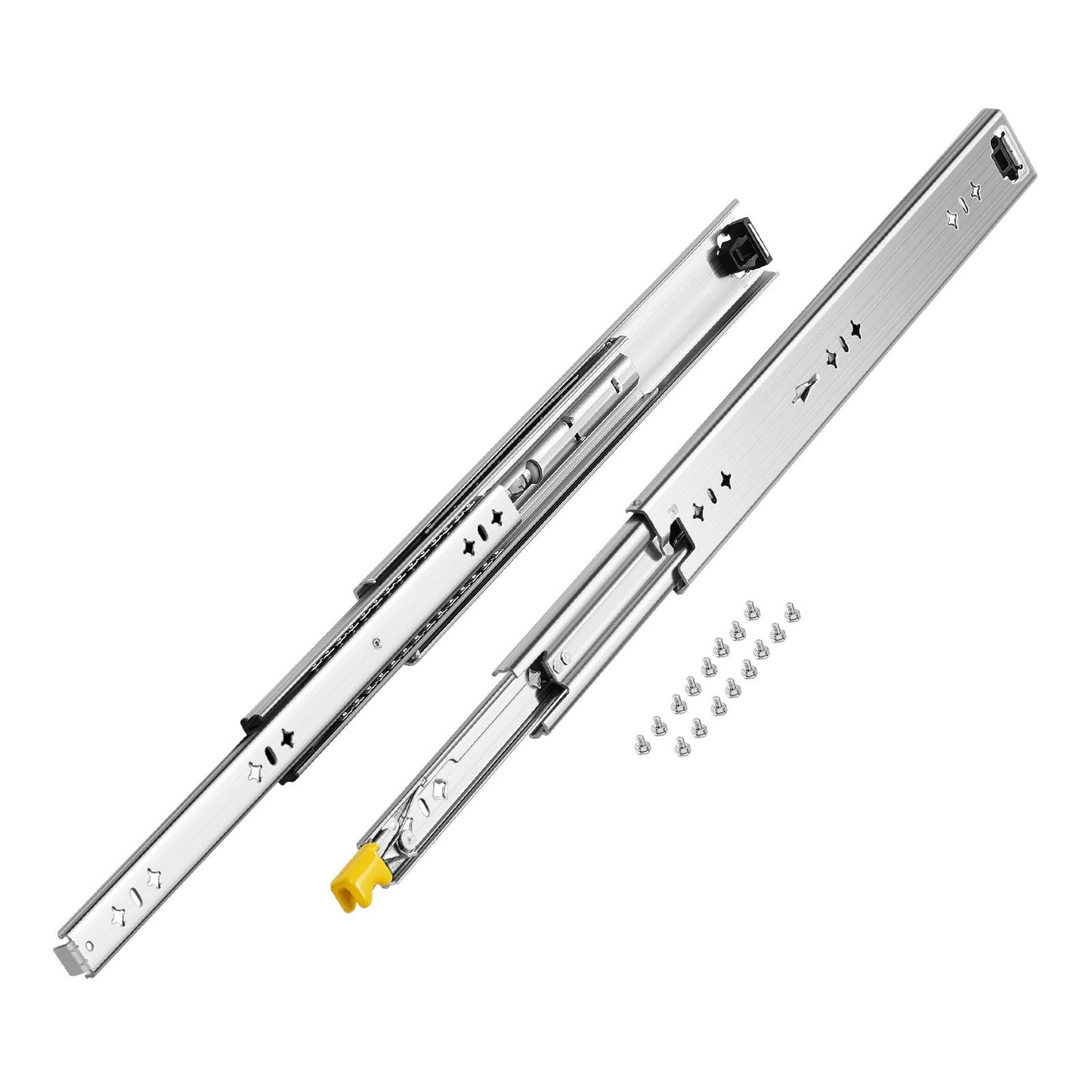 Heavy-Duty Drawer Slides - Full Extension, 16-60 In, 250 lbs Capacity, Silver