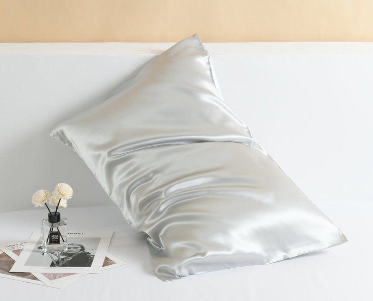 Silk Pillowcase Double-Sided 22 M Zipper Bed Pillow Cover - Luxurious Mulberry Silk