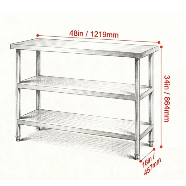 Stainless Steel Prep Table