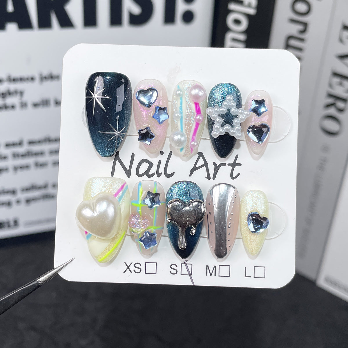 European & American Almond-Shaped Fake Nails - Wearable False Nail Set