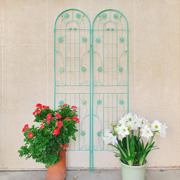 Metal Garden Trellis - 86.7" x 19.7" Rustproof Support for Climbing Plants