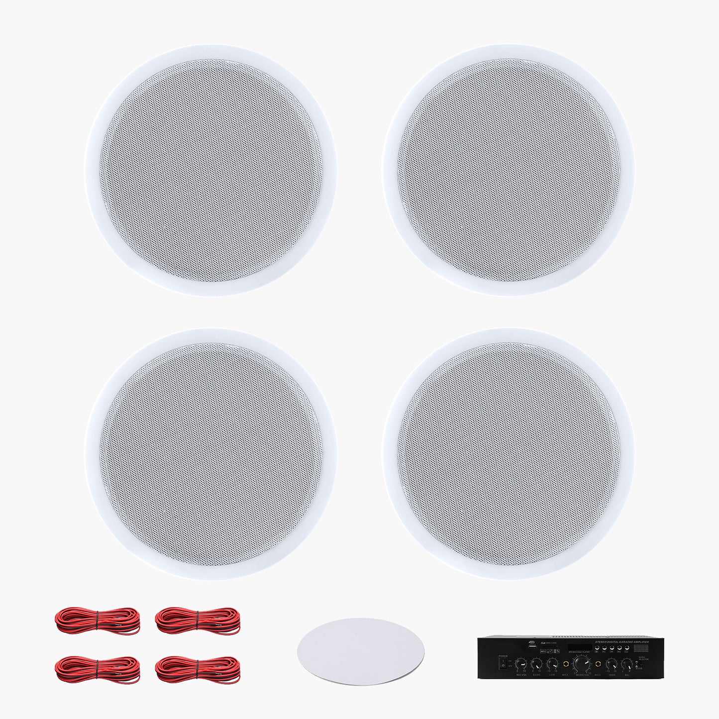 6.5-Inch In-Ceiling & In-Wall Bluetooth Speakers with Amplifier for Home & Outdoor Use