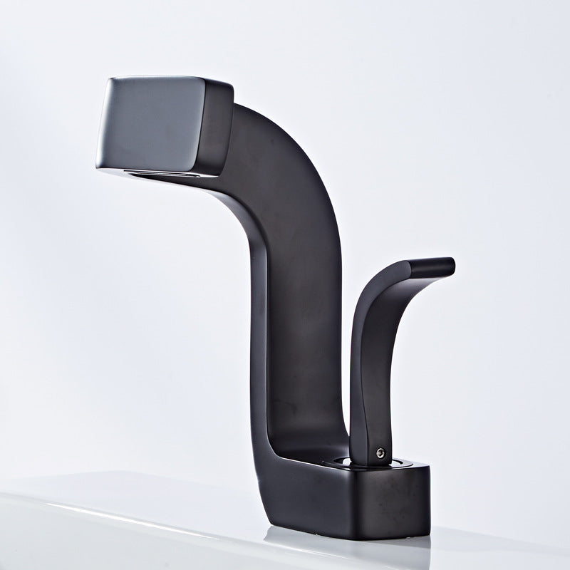 Bathroom Sink Faucet - Single Handle Copper Mixer Tap with Gold or Silver Finish