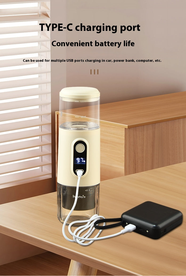 Portable Wireless Coffee Machine - Compact Capsule Espresso Maker for Home & Outdoor Use